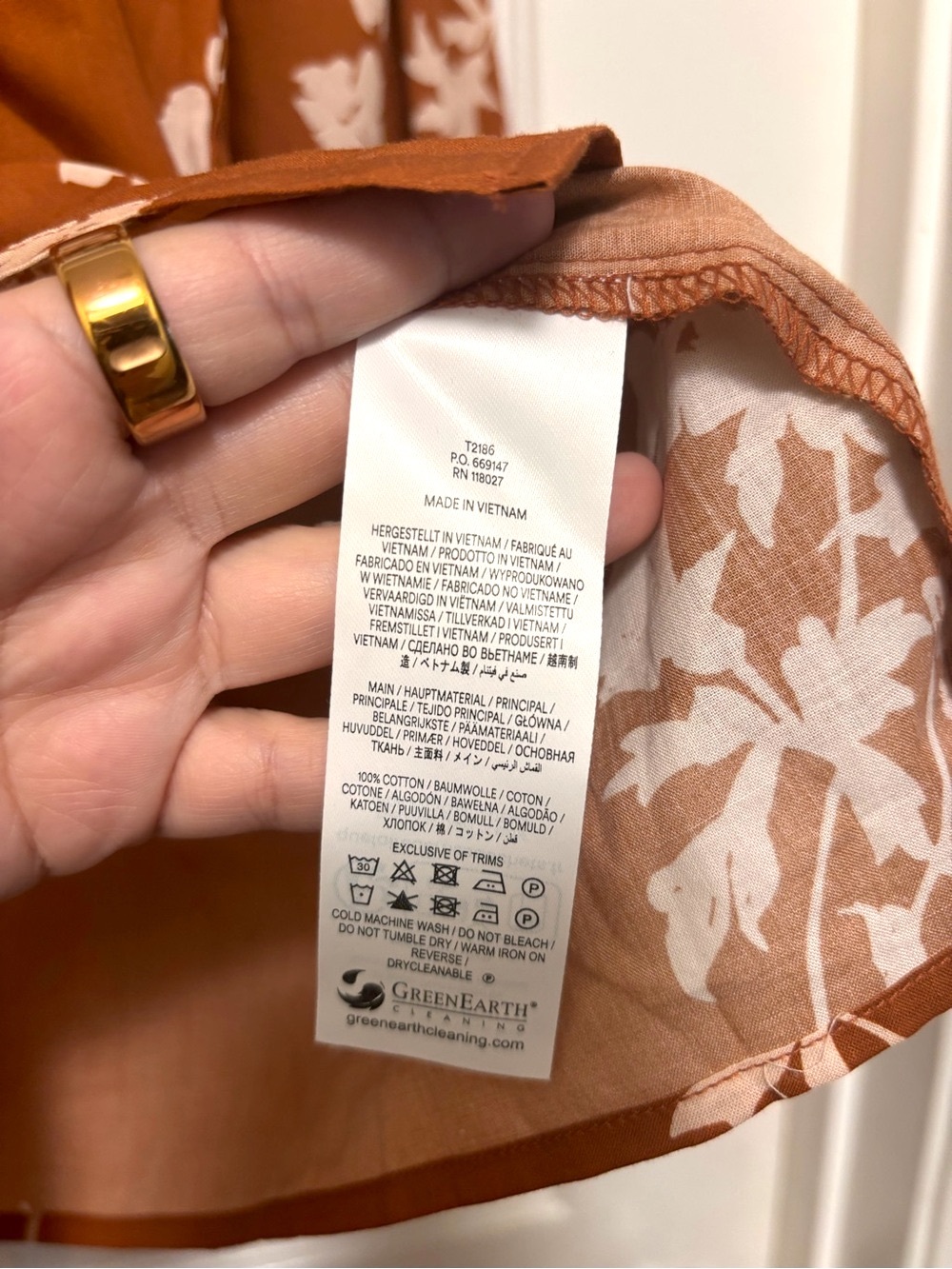 NWT Boden Erica Cotton Frill Top in Arabian Spice, Flecked Bunch - Picture 11 of 11